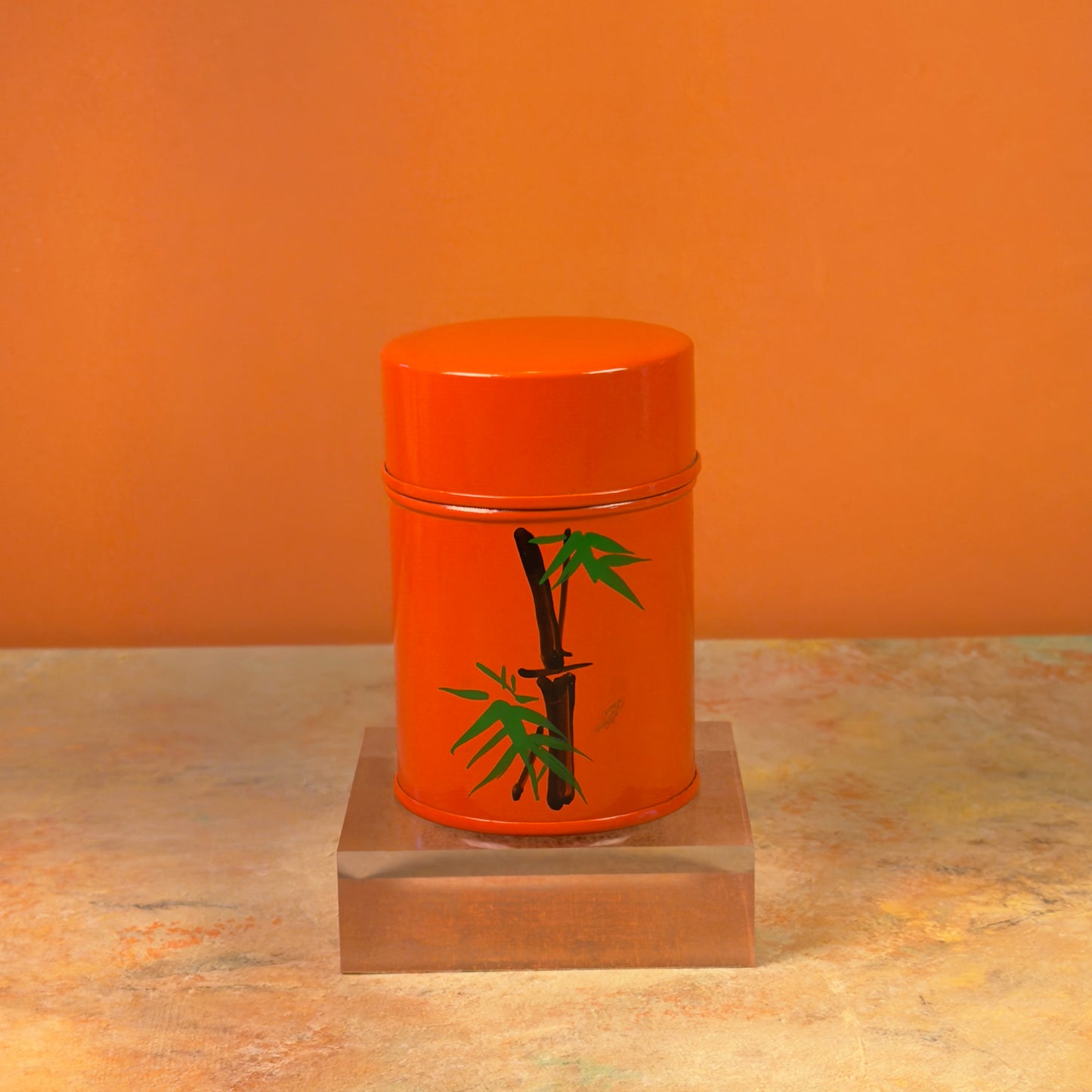 Small Enamel Painted Tea Tin