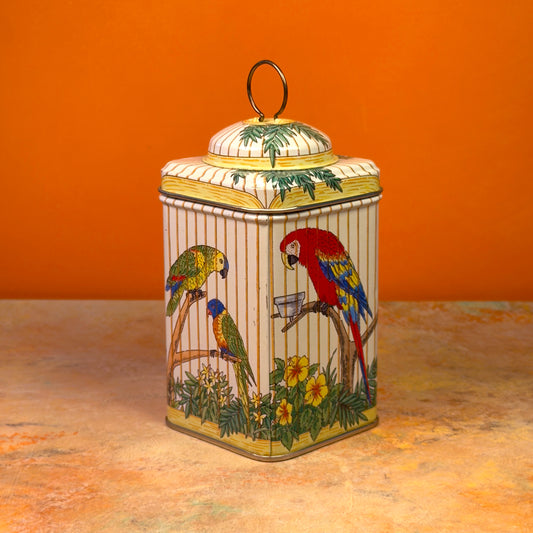 1970s Bird Cage Tin