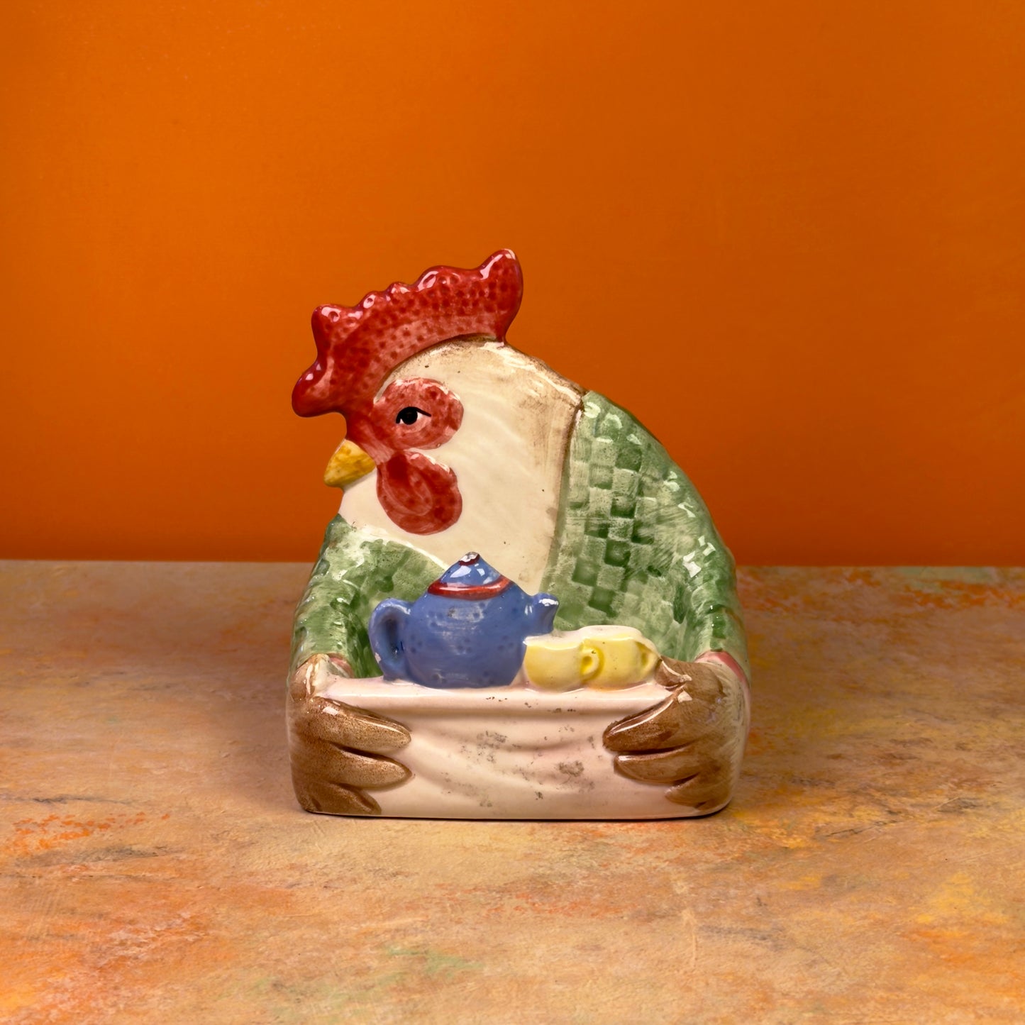 1980s Kimono Chicken Tea Bag Holder