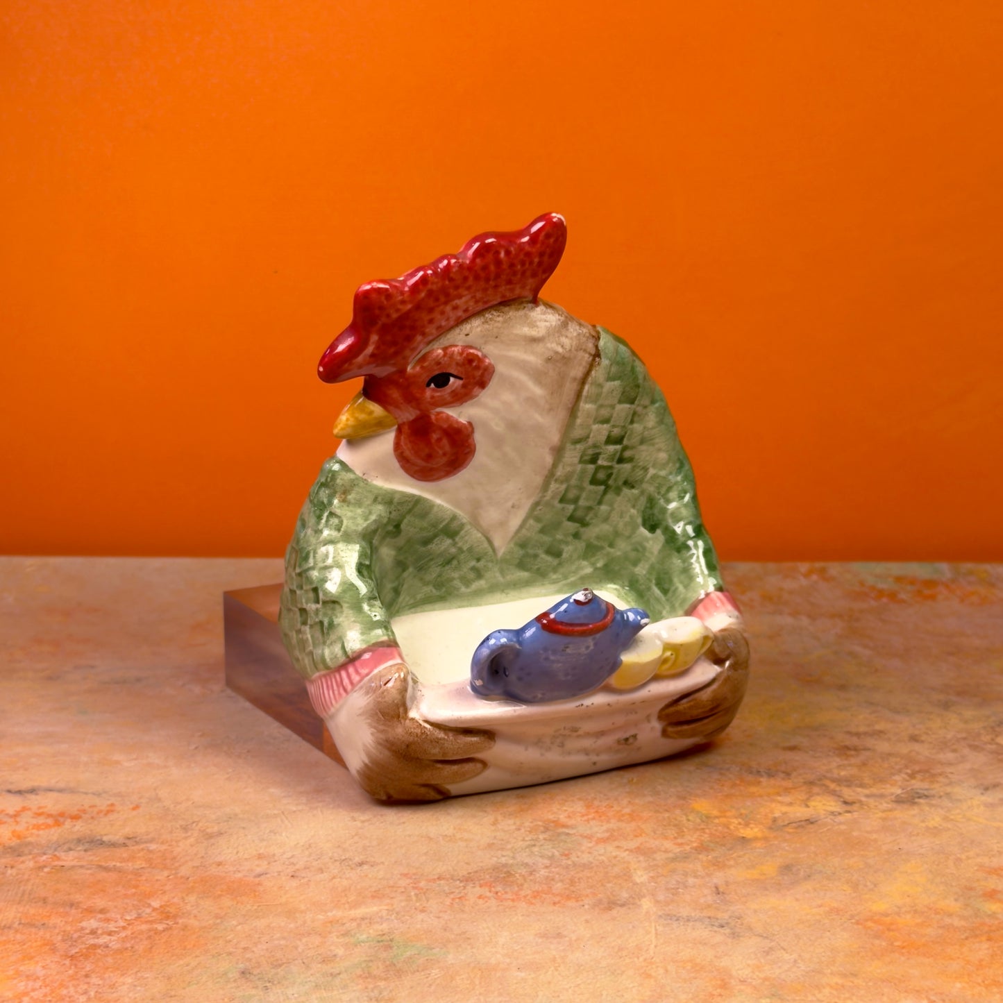1980s Kimono Chicken Tea Bag Holder