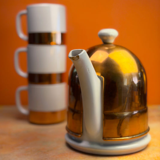 Korean Copper Cozy Teapot Set