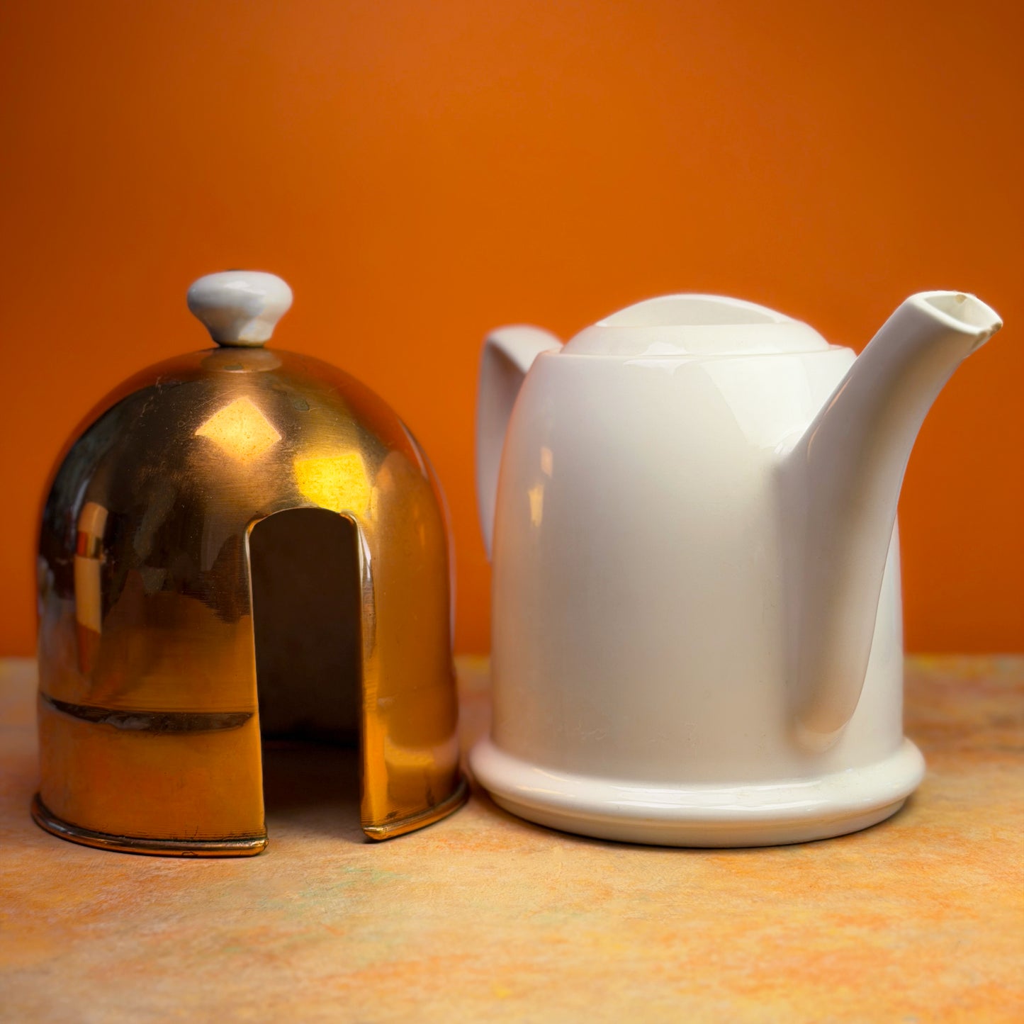 Korean Copper Cozy Teapot Set