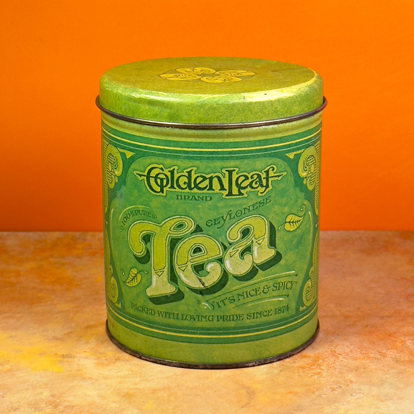Golden Leaf Tea Tin