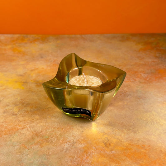 Green Glass Swirl Votive