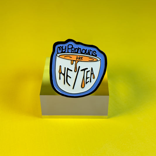 He / Tea Pronoun Pin