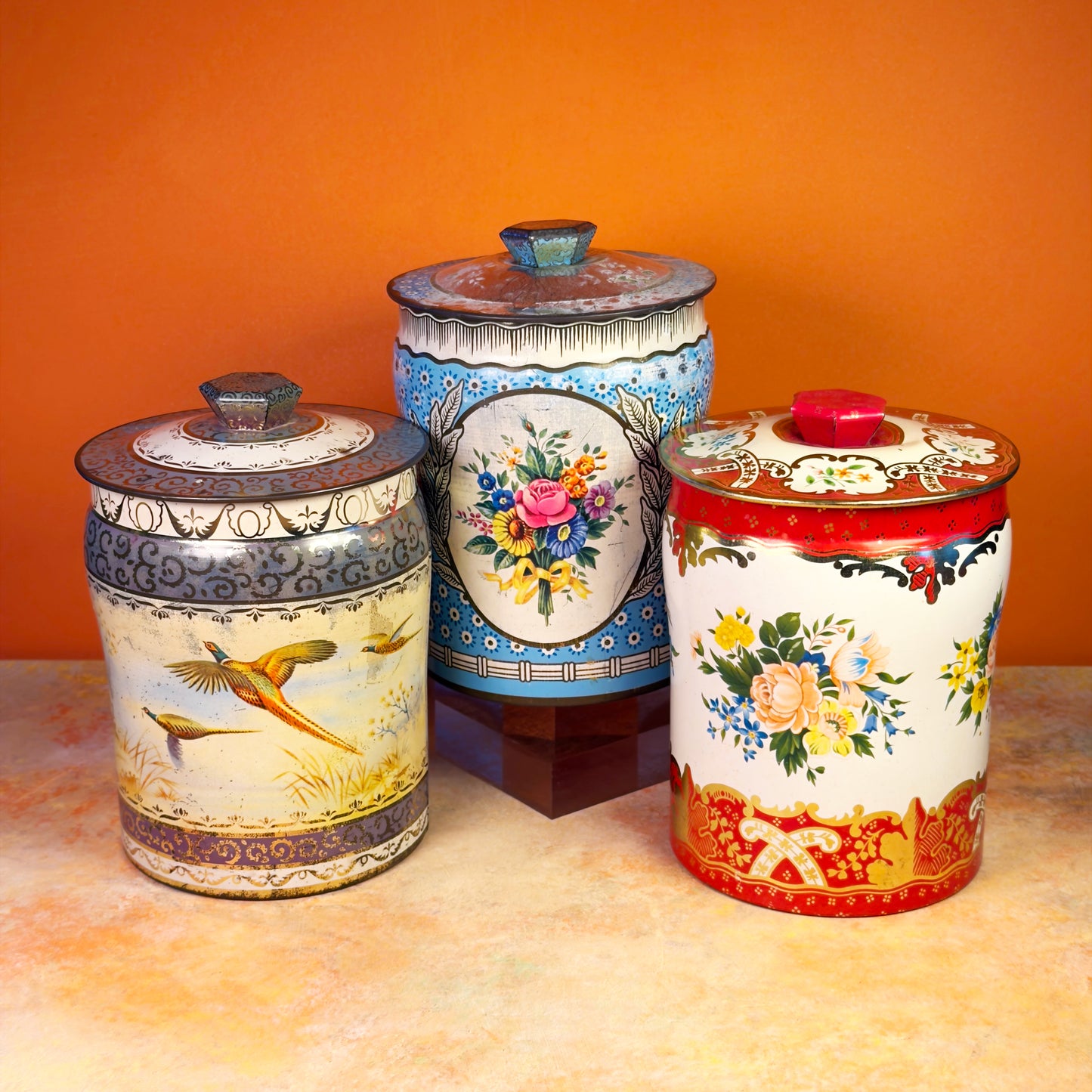 Large Biscuit Tin Trio
